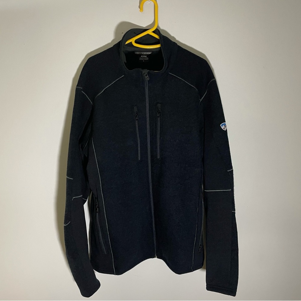 Kuhl Zip Up Fleece Jacket Mens L Black